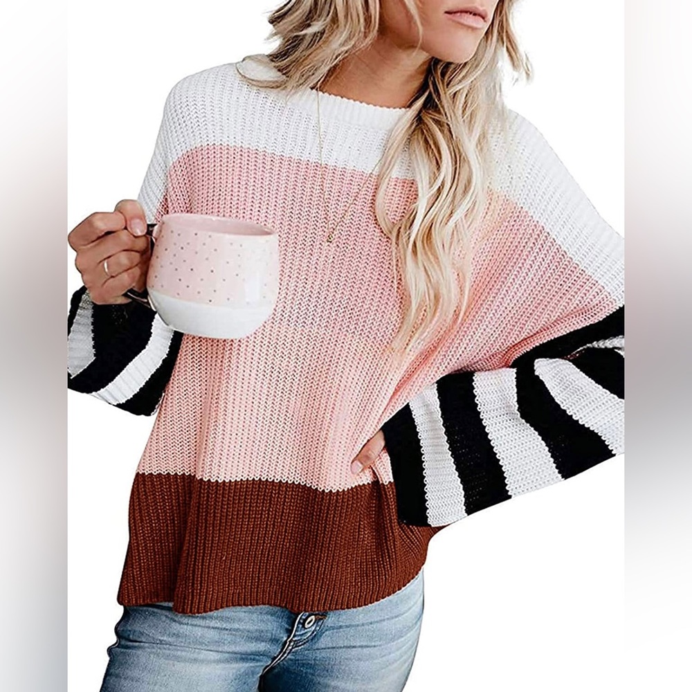 Sold! Long Sleeve Crew Neck Striped
